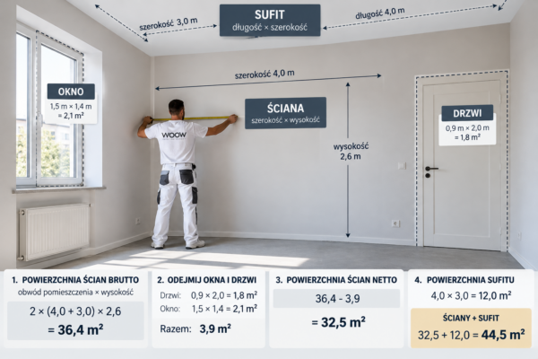 Infografika Malowania_ Pomiary Ścian I Sufitu