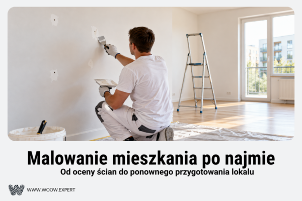 Malarz Przygotowujący Ściany W Pustym Mieszkaniu Po Zakończonym Najmie.