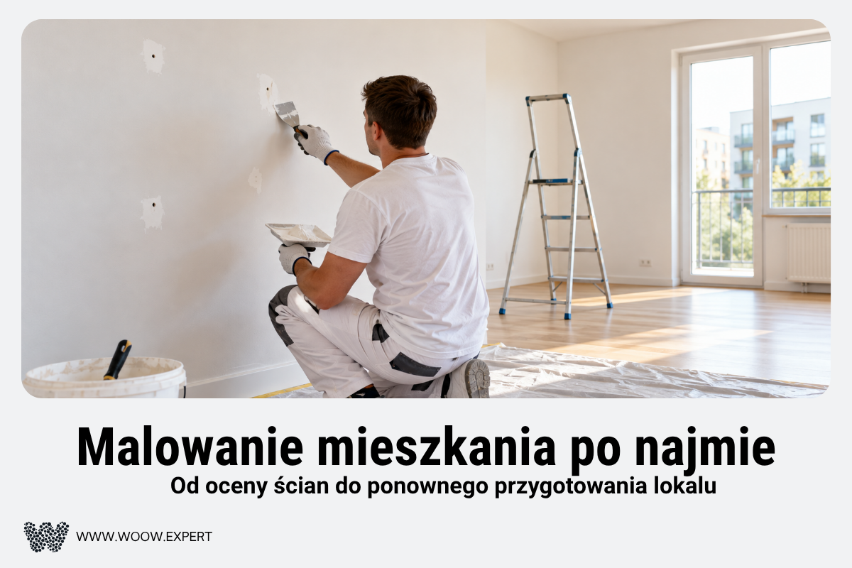 Malarz Przygotowujący Ściany W Pustym Mieszkaniu Po Zakończonym Najmie.