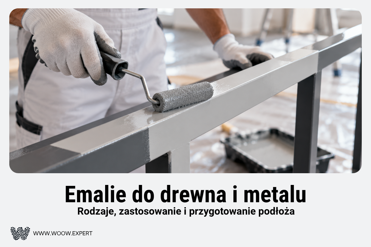 Malowanie Metalowego Elementu Gładką Emalią Przy Użyciu Małego Wałka.