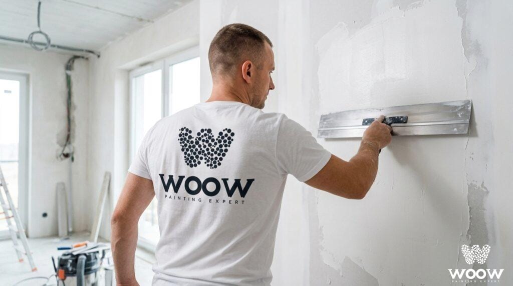 Szpachlowanie natryskowe - najszybsza metoda wyrównywania ścian na dużych inwestycjach deweloperskich