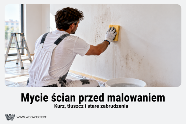Mycie Wcześniej Malowanej Ściany Przed Ponownym Malowaniem Wnętrza.