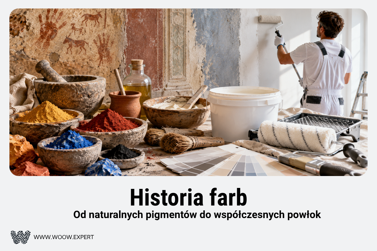 Naturalne Pigmenty Oraz Współczesne Narzędzia Malarskie Pokazujące Rozwój Technologii Farb.