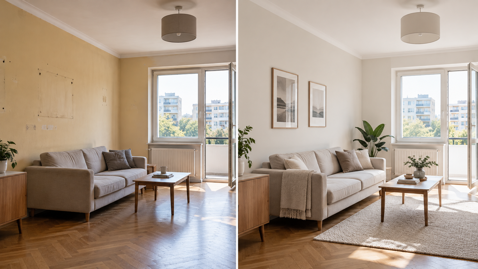 Salon Przed I Po Remoncie